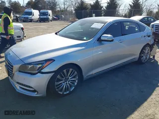 2018 Genesis G80 5.0L Ultimate with VIN KMHGN4JF4JU249515, listed as a IAAI auction lot 41806391 with 44,462 mi miles. Bid and sale history available at carsss.com. Image 2.