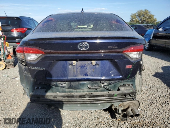 2021 Toyota Corolla SE with VIN JTDM4MCE9MJ067572, listed as a Copart auction lot 50538425 with 63,340 mi miles and Salvage Title. Bid and sale history available at carsss.com. Image 6.