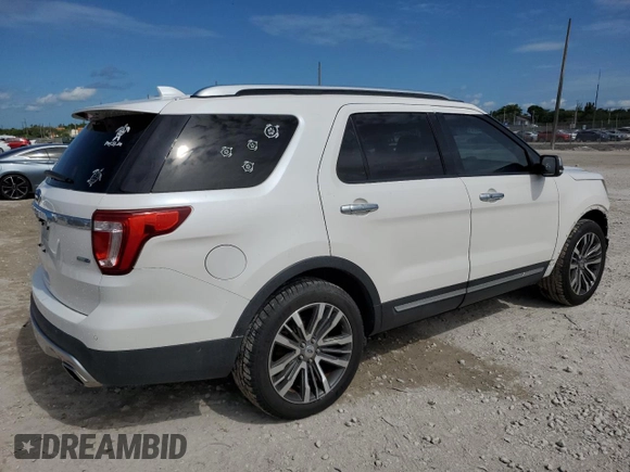2016 Ford Explorer Platinum with VIN 1FM5K8HT0GGC20507, listed as a Copart auction lot 62816195 with 96,763 mi miles and Salvage title. Bid and sale history available at DreamBid. Image 3.