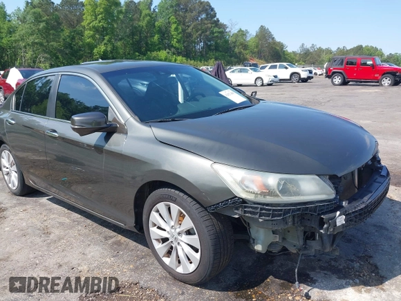 2013 Honda Accord EX-L with VIN 1HGCR2F87DA105423, listed as a IAAI auction lot 42027480 with Not Provided miles and . Bid and sale history available at DreamBid. Image 1.