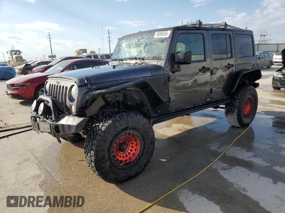 2018 Jeep Wrangler JK Unlimited Sport S with VIN 1C4BJWDG8JL812324, listed as a Copart auction lot 76595354 with 140,013 mi miles and Salvage Title. Bid and sale history available at carsss.com. Image 1.