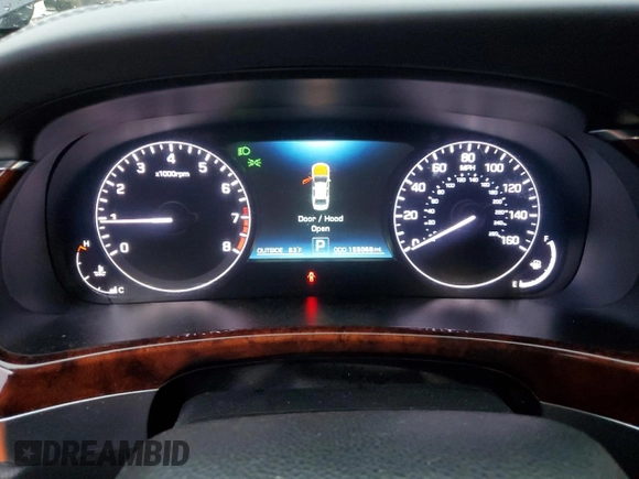 2015 Hyundai Equus Ultimate with VIN KMHGH4JH7FU094068, listed as a Copart auction lot 78850774 with 155,068 mi miles and Salvage title. Bid and sale history available at DreamBid. Image 9.