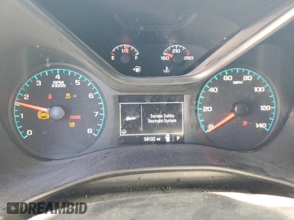 2021 Chevrolet Colorado 4WD Work Truck with VIN 1GCGTBEN5M1234902, listed as a Copart auction lot 44819885 with 58,132 mi miles and Salvage title. Bid and sale history available at DreamBid. Image 9.