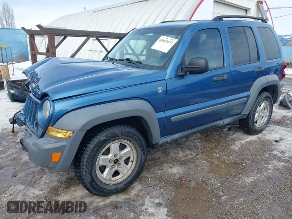 2005 Jeep Liberty Sport with VIN 1J4GL48K45W599048, listed as a IAAI auction lot 41603457 with 107,781 mi miles. Bid and sale history available at carsss.com. Image 2.