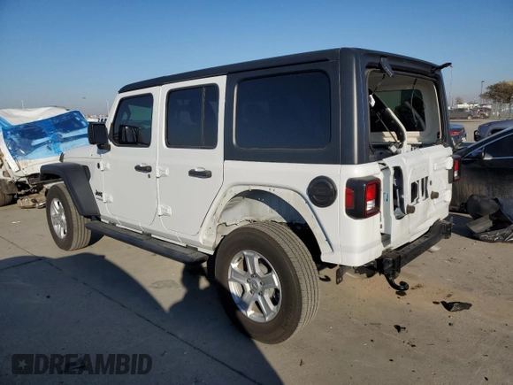 2022 Jeep Wrangler Unlimited Sport S with VIN 1C4HJXDN1NW150976, listed as a Copart auction lot 82924444 with 41,765 mi miles and Salvage Title. Bid and sale history available at carsss.com. Image 2.