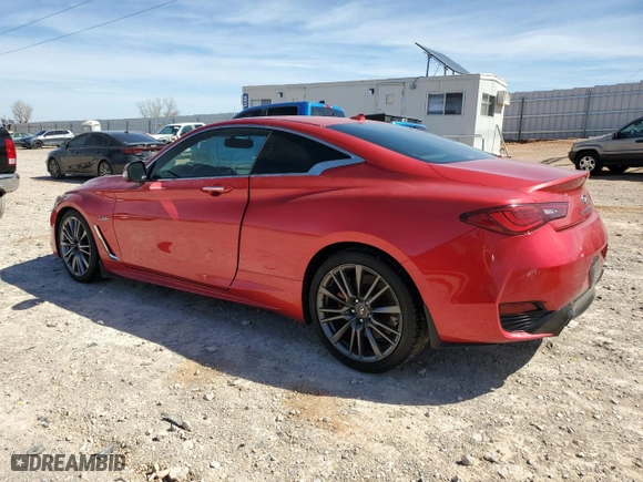 2017 Infiniti Q60 Red Sport 400 with VIN JN1FV7EK7HM610502, listed as a Copart auction lot 48814725 with 94,925 mi miles and Clean Title. Bid and sale history available at carsss.com. Image 2.