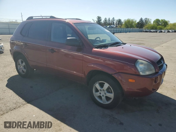 2007 Hyundai Tucson GLS with VIN KM8JM12B37U586530, listed as a Copart auction lot 54863125 with 165,493 mi miles and Clean Title. Bid and sale history available at carsss.com. Image 4.