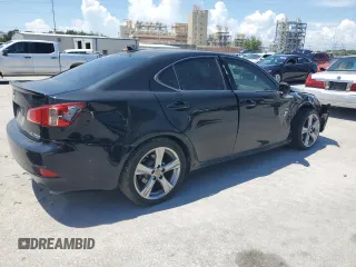 2013 Lexus IS 250 with VIN JTHBF5C2XD5192018, listed as a Copart auction lot 62072985 with 142,209 mi miles and Salvage title. Bid and sale history available at DreamBid. Image 3.