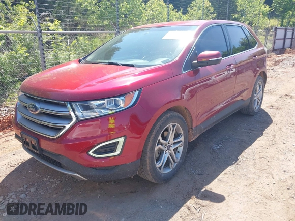 2015 Ford Edge Titanium z VIN 2FMTK3K97FBB06890, wystawiony jako IAAI lot #42241919 z przebiegiem 179 181 mil mil oraz . Historia ofert i sprzedaży dostępna na DreamBid. Obrazek 2.
