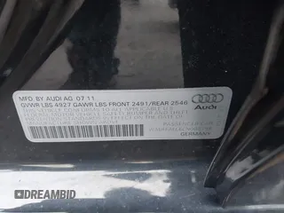 2012 Audi A4 2.0T Premium Plus with VIN WAUFFAFL6CN004798, listed as a IAAI auction lot 41914679 with 140,591 mi miles. Bid and sale history available at carsss.com. Image 9.