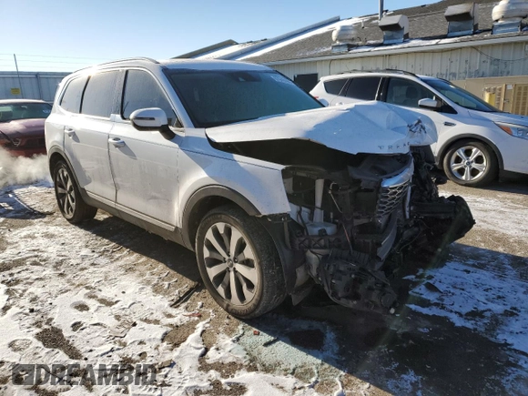 2020 Kia Telluride S with VIN 5XYP6DHCXLG076584, listed as a Copart auction lot 87949765 with 87,283 mi miles and Salvage Title. Bid and sale history available at DreamBid. Image 4.
