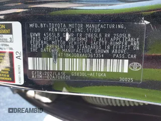 2010 Toyota Avalon XL with VIN 4T1BK3DBXAU361354, listed as a IAAI auction lot 41863124 with 163,625 mi miles and . Bid and sale history available at DreamBid. Image 9.