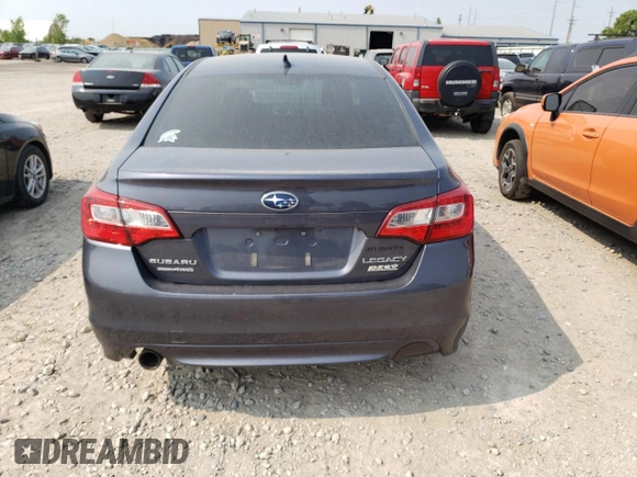 2017 Subaru Legacy Premium with VIN 4S3BNAF64H3022766, listed as a Copart auction lot 58123685 with Not provided miles and Salvage title. Bid and sale history available at DreamBid. Image 6.