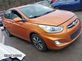 2015 Hyundai Accent Sport with VIN KMHCU5AE3FU205849, listed as a IAAI auction lot 41827093 with 112,980 mi miles. Bid and sale history available at carsss.com. Image 1.
