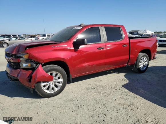 2020 Chevrolet Silverado 1500 LTD Custom with VIN 1GCPWBEK5LZ317565, listed as a Copart auction lot 72635414 with NaN miles and Salvage Title. Bid and sale history available at carsss.com. Image 1.