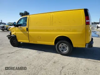 2023 Chevrolet Express Cargo with VIN 1GCWGAFP4P1160421, listed as a Copart auction lot 43565435 with 48,019 mi miles and Salvage title. Bid and sale history available at DreamBid. Image 3.