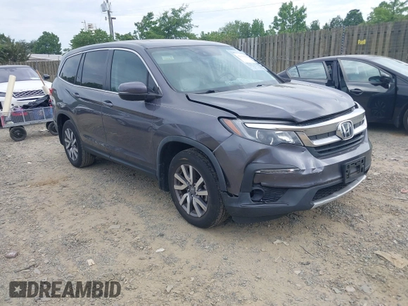 2019 Honda Pilot EX-L with VIN 5FNYF5H45KB018293, listed as a IAAI auction lot 42318481 with 76,617 mi miles and . Bid and sale history available at DreamBid. Image 1.