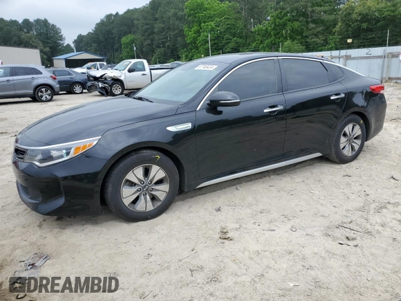 2017 Kia Optima Hybrid with VIN KNAGT4LE7H5012372, listed as a Copart auction lot 57746424 with 93,416 mi miles and Salvage Title. Bid and sale history available at carsss.com. Image 1.