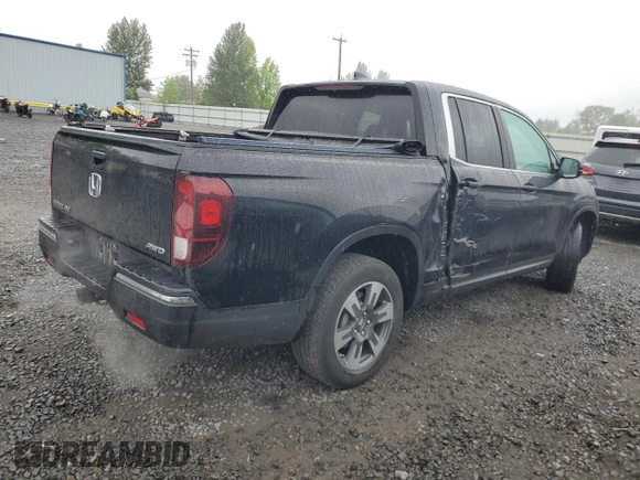 2017 Honda Ridgeline RTL with VIN 5FPYK3F51HB012972, listed as a Copart auction lot 58789565 with 135,725 mi miles and Salvage title. Bid and sale history available at DreamBid. Image 3.