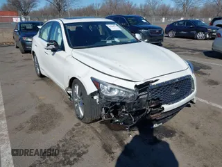 2023 Infiniti Q50 Luxe with VIN JN1EV7BRXPM542112, listed as a IAAI auction lot 41588571 with 20,749 mi miles and . Bid and sale history available at DreamBid. Image 1.