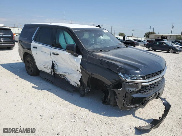 2022 Chevrolet Tahoe Commercial with VIN 1GNSCLED0NR305201, listed as a Copart auction lot 75034054 with 35,053 mi miles and Salvage Title. Bid and sale history available at carsss.com. Image 4.