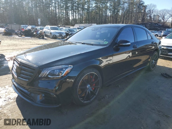 2019 Mercedes-Benz S-Class AMG S 63 with VIN WDDUG8JB3KA467976, listed as a Copart auction lot 37294144 with 26,309 mi miles. Bid and sale history available at carsss.com. Image 1.