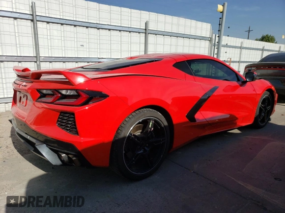 2020 Chevrolet Corvette 2LT with VIN 1G1Y72D43L5109530, listed as a Copart auction lot 72776364 with 13,618 mi miles and Salvage Title. Bid and sale history available at carsss.com. Image 3.