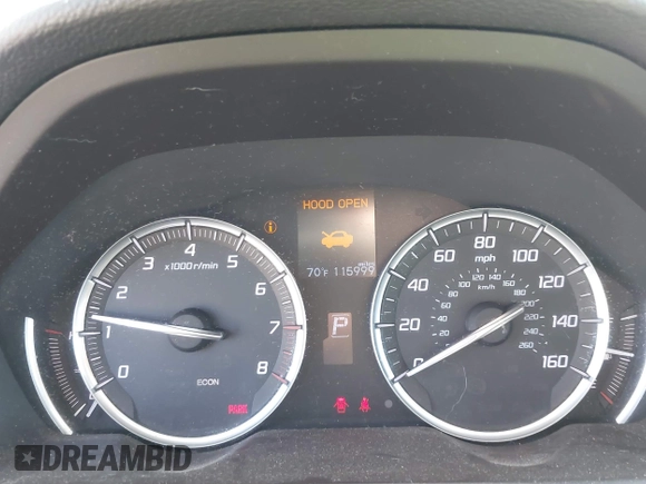 2015 Acura TLX with VIN 19UUB1F36FA027730, listed as a IAAI auction lot 41906268 with 115,999 mi miles. Bid and sale history available at carsss.com. Image 7.
