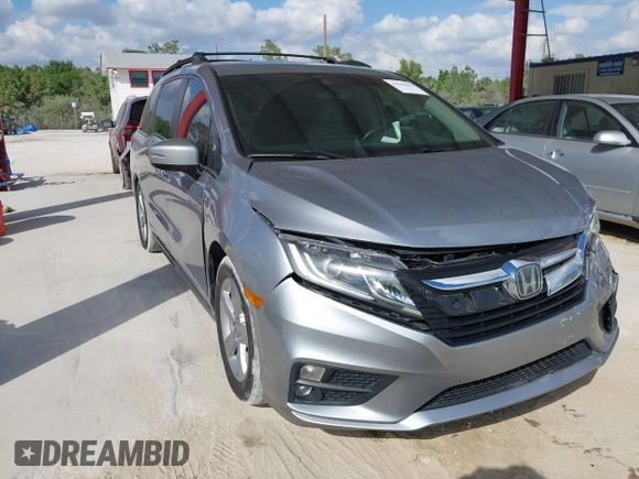 2020 Honda Odyssey EX-L with VIN 5FNRL6H72LB055672, listed as a IAAI auction lot 41586663 with 47,037 mi miles and . Bid and sale history available at carsss.com. Image 1.