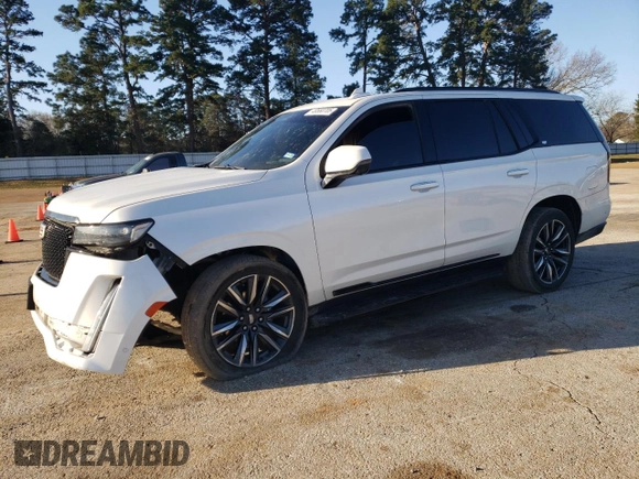 2022 Cadillac Escalade Sport z VIN 1GYS3EKL6NR234497, wystawiony jako Copart lot #48560705 z przebiegiem 55 438 mil mil oraz Szkoda całkowita • Salvage title. Historia ofert i sprzedaży dostępna na DreamBid. Obrazek 1.