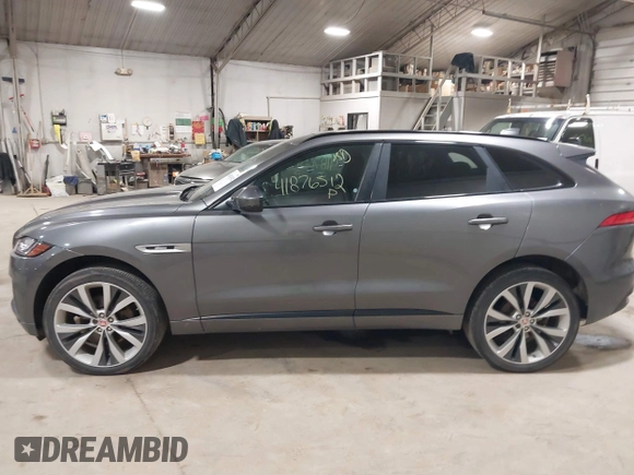 2017 Jaguar F-Pace 35t R-Sport with VIN SADCL2BVXHA093130, listed as a IAAI auction lot 41876512 with 75,074 mi miles and . Bid and sale history available at DreamBid. Image 14.