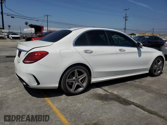 2018 Mercedes-Benz C 300 with VIN 55SWF4JB3JU282412, listed as a Copart auction lot 60155775 with 101,613 mi miles and Salvage title. Bid and sale history available at DreamBid. Image 3.