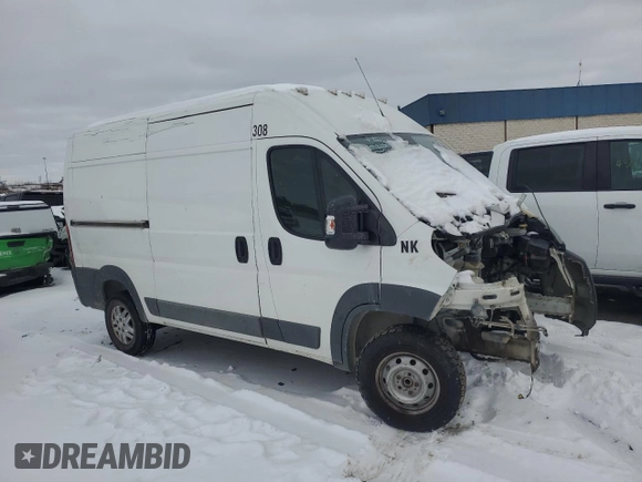 2014 Ram ProMaster Cargo with VIN 3C6TRVCG7EE103169, listed as a Copart auction lot 45550185 with Not Provided miles and Clean Title. Bid and sale history available at carsss.com. Image 4.