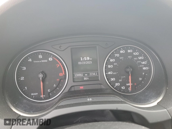 2016 Audi A3 2.0T Premium with VIN WAUB8GFF1G1053961, listed as a Copart auction lot 52913583 with 130,061 mi miles. Bid and sale history available at carsss.com. Image 9.