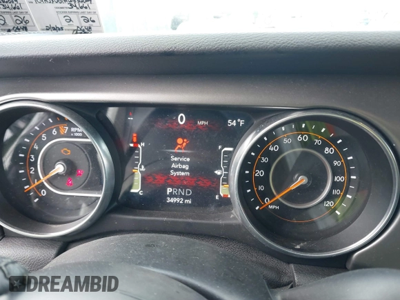 2021 Jeep Wrangler Unlimited Sport S with VIN 1C4HJXDG1MW836029, listed as a IAAI auction lot 41811840 with 34,992 mi miles. Bid and sale history available at carsss.com. Image 7.