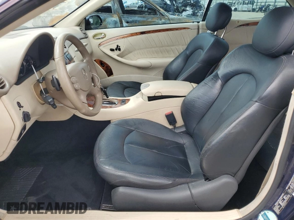 2005 Mercedes-Benz CLK 500 with VIN WDBTK75G65T040674, listed as a Copart auction lot 59931775 with 672 mi miles and Clean title. Bid and sale history available at DreamBid. Image 7.