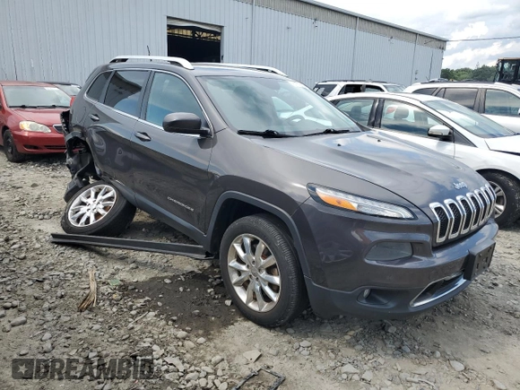 2014 Jeep Cherokee Limited with VIN 1C4PJLDB8EW256206, listed as a Copart auction lot 61712925 with 75,666 mi miles and Salvage title. Bid and sale history available at DreamBid. Image 4.