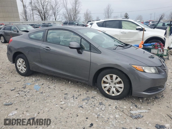 2012 Honda Civic Cpe LX with VIN 2HGFG3B58CH527382, listed as a Copart auction lot 51947645 with 0 mi miles and Clean Title. Bid and sale history available at carsss.com. Image 4.