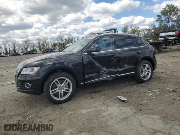 2014 Audi Q5 Premium Plus with VIN WA1CMAFP0EA079029, listed as a Copart auction lot 51653925 with 121,047 mi miles and Salvage title. Bid and sale history available at DreamBid. Image 1.