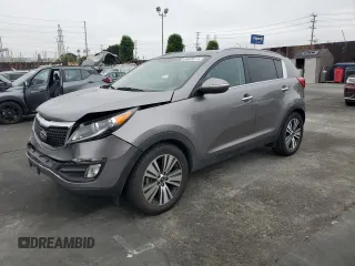 2014 Kia Sportage EX with VIN KNDPC3AC9E7650654, listed as a Copart auction lot 59839515 with 34,579 mi miles and Salvage title. Bid and sale history available at DreamBid. Image 1.
