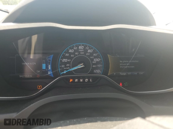 2016 Ford C-Max Energi SEL with VIN 1FADP5CUXGL102784, listed as a Copart auction lot 62099394 with 94,210 mi miles and Salvage Title. Bid and sale history available at carsss.com. Image 9.
