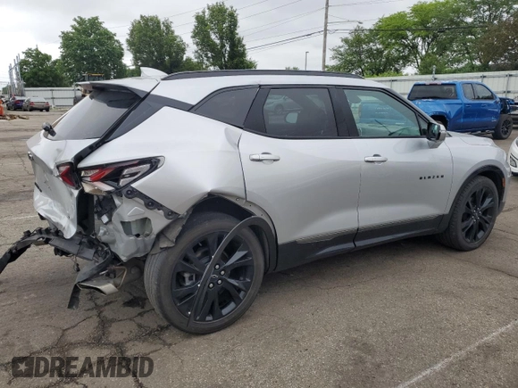 2022 Chevrolet Blazer RS с VIN 3GNKBKRSXNS159571, выставлен на аукционе Copart как лот 58585015 с пробегом 33 289 миль миль и Списание • Salvage title. История ставок и продаж доступна на DreamBid. Изображение 3.
