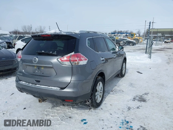 2016 Nissan Rogue SL with VIN KNMAT2MV1GP737626, listed as a IAAI auction lot 41628632 with 85,672 mi miles and . Bid and sale history available at DreamBid. Image 4.