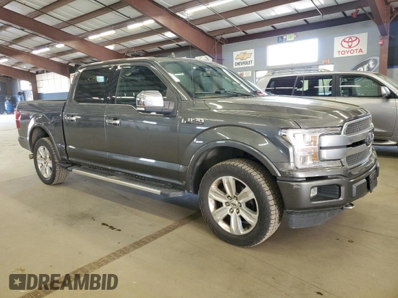 2018 Ford F-150 XL with VIN 1FTEW1EG1JFA53305, listed as a Copart auction lot 55466995 with 213,217 mi miles and Clean Title. Bid and sale history available at carsss.com. Image 4.