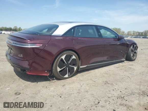 2023 Lucid Air Touring z VIN 50EA1TEA9PA004570, wystawiony jako Copart lot #51908985 z przebiegiem Nie podano mil oraz Szkody całkowita. Historia ofert i sprzedaży dostępna na DreamBid. Obrazek 3.