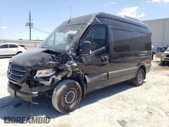 2024 Mercedes-Benz Sprinter with VIN W1Z4NFHYXRP650336, listed as a Copart auction lot 53669065 with 12,256 mi miles and Salvage Title. Bid and sale history available at DreamBid. Image 1.