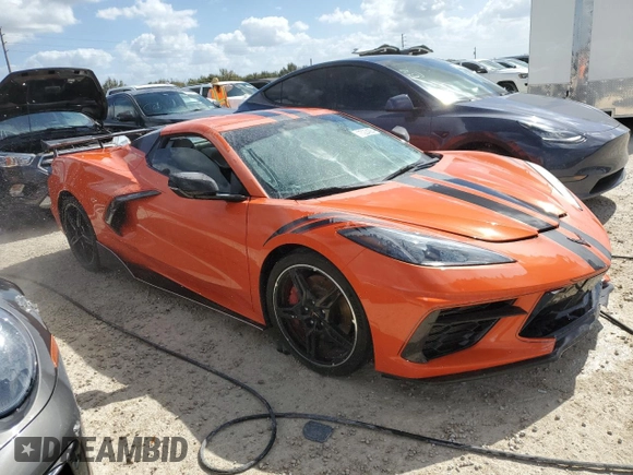 2020 Chevrolet Corvette 3LT with VIN 1G1Y83D40L5111321, listed as a Copart auction lot 77234354 with 0 mi miles and Salvage Title. Bid and sale history available at carsss.com. Image 4.
