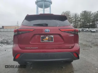 2021 Toyota Highlander Hybrid LE with VIN 5TDBBRCH1MS518064, listed as a Copart auction lot 50311555 with Not provided miles and Salvage title. Bid and sale history available at DreamBid. Image 6.