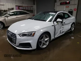 2019 Audi A5 Premium Plus with VIN WAUTNAF54KA038591, listed as a Copart auction lot 86451374 with 43,380 mi miles and Salvage Title. Bid and sale history available at DreamBid. Image 1.