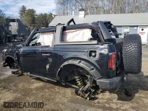 2022 Ford Bronco with VIN 1FMDE5CP4NLA79411, listed as a Copart auction lot 46832855 with Not provided miles and Salvage title. Bid and sale history available at DreamBid. Image 2.